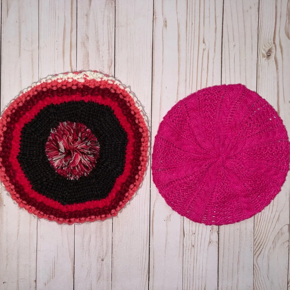 Girls beret hat bundle